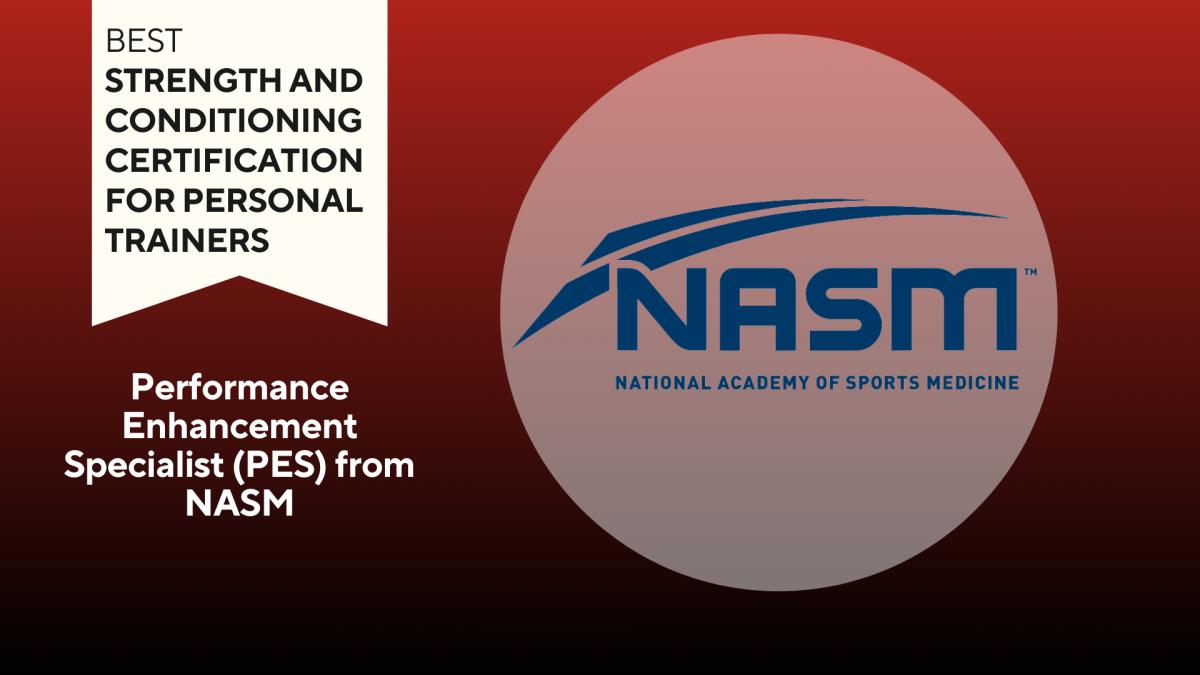 Best for Personal Trainers_ NASM, NASM logo on red background